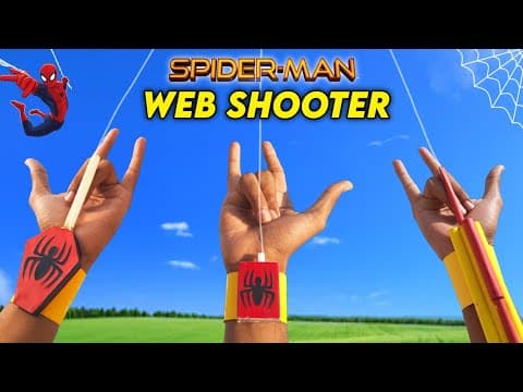 3 Best Spiderman Web Shooter , MARVEL toy making , best homemade toy , paper launcher