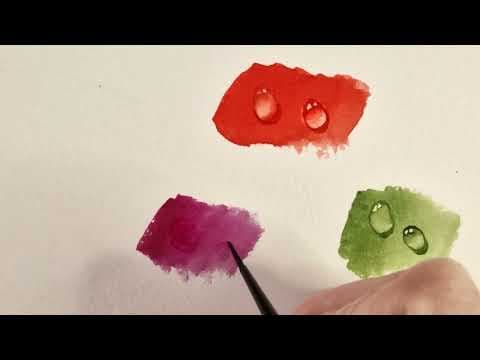 How to paint water droplets, a 2-minute watercolor tutorial