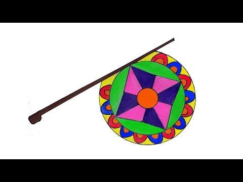 How to draw a Hand fan step by step, Hand fan drawing very easy