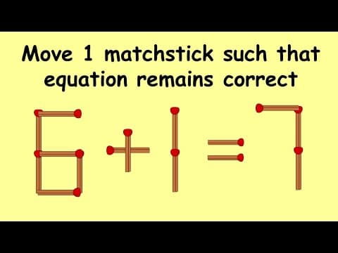 Match Stick Puzzles part 21 | Easy Puzzles | Puzzles with Answer