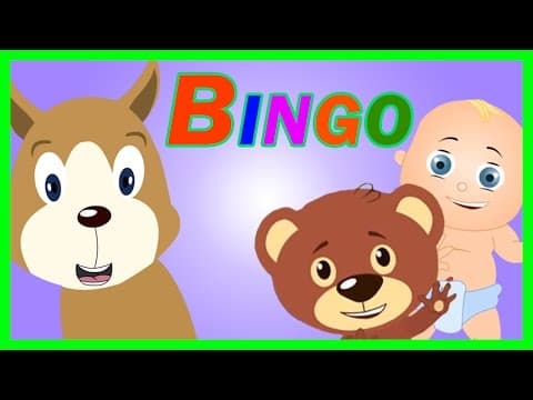 Bingo dog song - nursery rhymes with lyrics for kids
