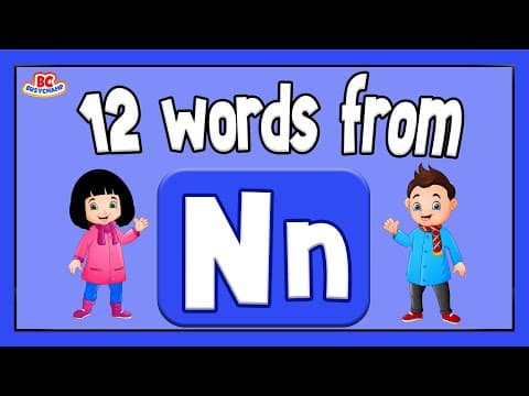 Words That Start With N | Phonics For Toddlers | 12 Words From N | Toddler Learning Video