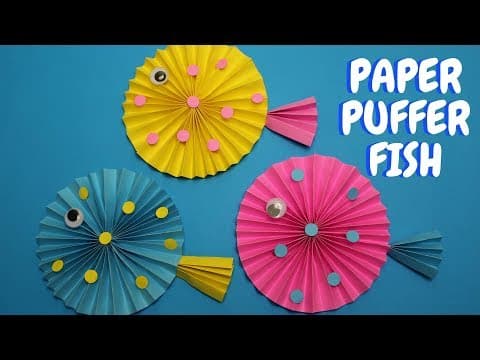 Paper Fish Craft for Kids - Paper Puffer Fish