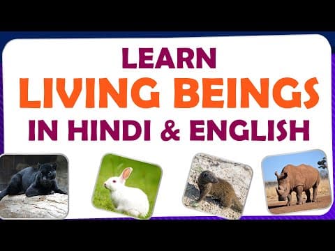 Learn living beings names in hindi and english - spoken hindi through telugu