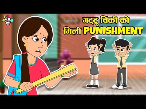 गट्टू चिंकी को मिली PUNISHMENT | Cartoon | Moral Story | Hindi Kahaniya | PunToon Kids