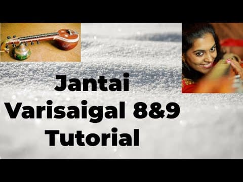 51 Jantai Varisai part 4- 8 and 9 | veena tutorial | #ranjanisnotes | Learn basics of Veena