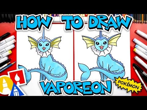 How to draw vaporeon pokémon