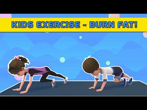 EXERCISE FOR KIDS - BURN FAT IN 10 MINUTES! | Kids Exercise