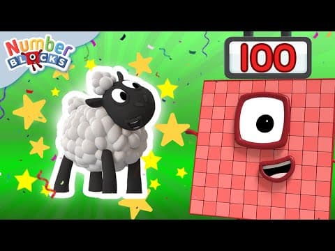 Counting Sheep with Numberblocks in the Spring | Learn to Count 1 to 100 | Fun for Kids