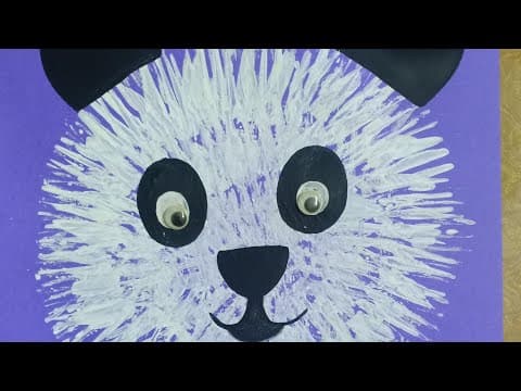 Fork Painting - Fork painting panda - Easy painting ideas
