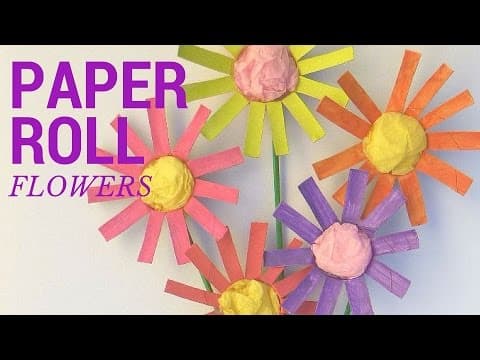 How to Make a Toilet Paper Roll Flower - Toilet Paper Roll Crafts