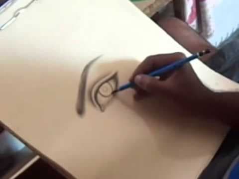 How to Drawing Eyes in Telugu