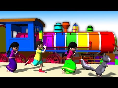 Chuk chuk railu vastundi - animated rhmyes for kids