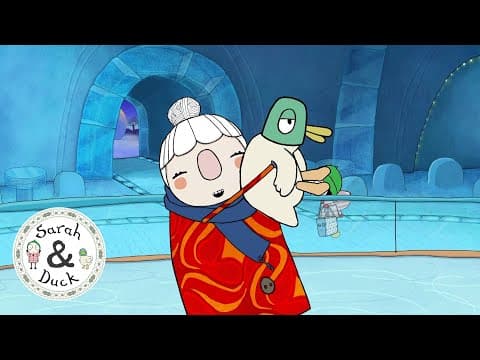 Snowball Skate | Quacky Flappy Clips | Sarah and Duck