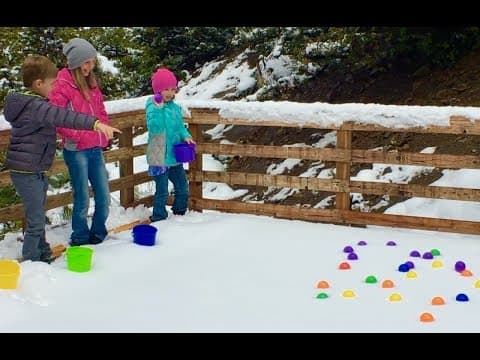 Learn English Colors Rainbow Snow Ball Toss