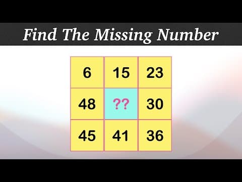 Find the missing number - math table puzzle - missing number puzzle