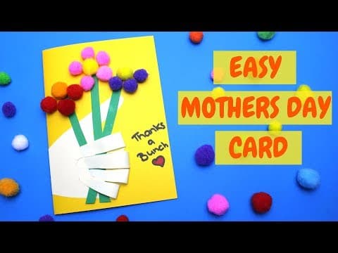 Thanks a Bunch Card - Easy Mothers Day Card for Kids