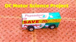 how to make bus using toothpaste box and DC motor | science project | bus making