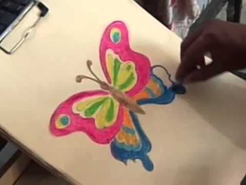 How to butterfly drawing in Telugu