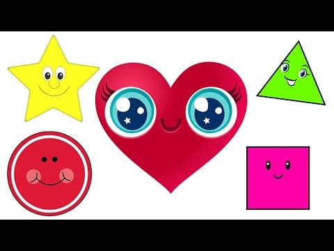 Five Little Shapes | Learn the Shapes and the Colors | Nursery Rhymes