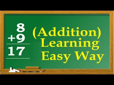 Addition 1 to 9 - maths - easy way learning addition of two numbers