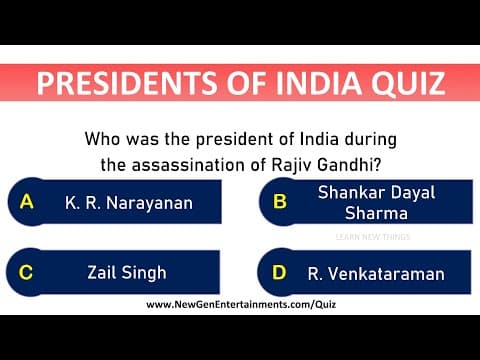 Presidents of India Quiz | 25 Important Questions For Quiz Competition