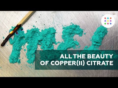 CopperII citrate synthesis and decomposition