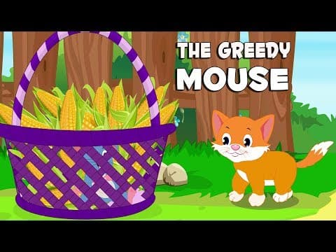 English Stories For Kids | The Greedy Mouse | English Story Time For Babies | By Aanon Animation