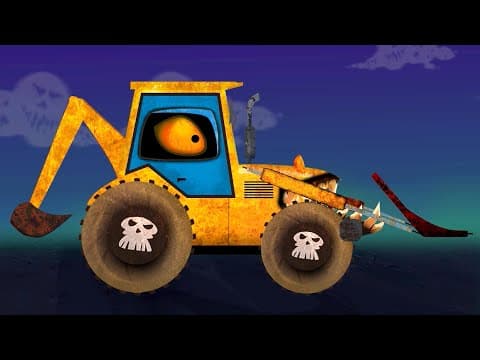Scary Loader, Animated Car Cartoon Video For Kids
