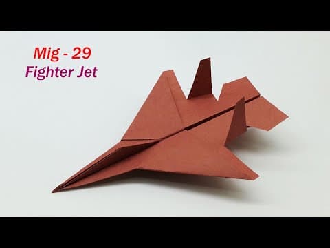 How To Make a Jet Fighter Paper Airplane That Flies Very High