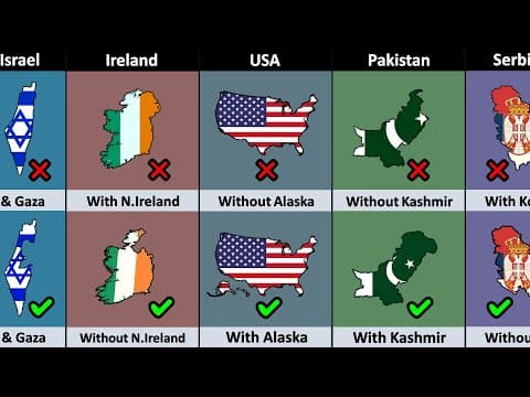 Real Map of Different Countries