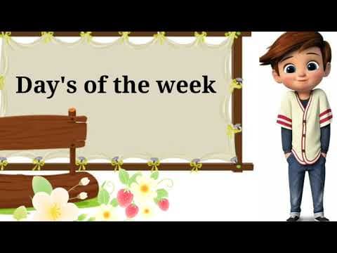 Days of the week names in telugu and english,(వారముల పేర్లు)days of the week in telugu for childrens