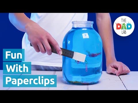 Rainy Day Activities: DIY Magnetic Fishing Game for Kids using Paper Clips