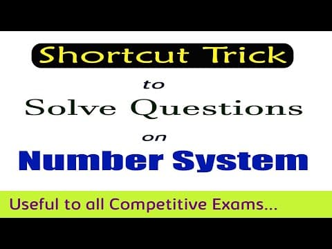 Number System I Important questions on Number System I Trick to Answer in just 3 Seconds