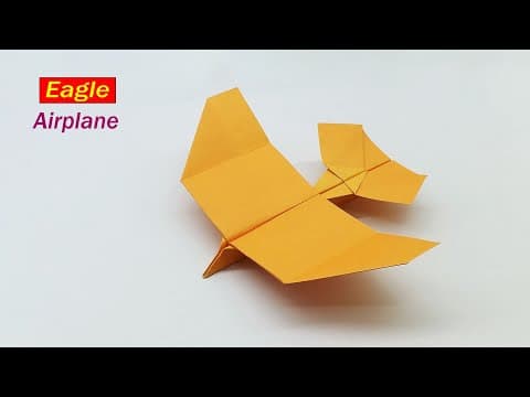 How To Make a Eagle Paper Airplane That Flies a Lot - Paper EAGLE Airplane