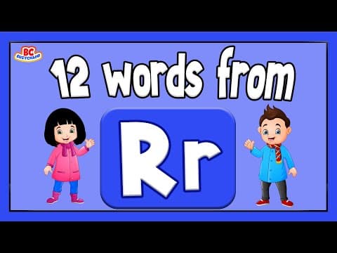 Words That Start With R | Phonics For Toddlers | 12 Words From R | Toddler Learning Video