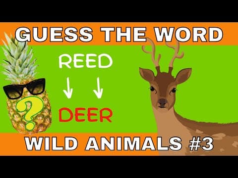 WORD SCRAMBLE GAME - WILD ANIMALS Quiz 3: Jumbled Letter Puzzle.
