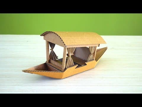 Amazing!! making a beautiful looking boat from cardboard