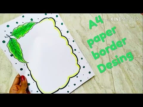 Easy border design for evs project - a4page border design for assignment