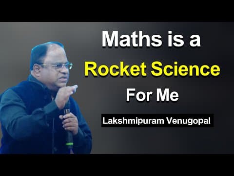 Maths is a Rocket Science For Me |Lakshmipuram Venugopal Best motivational Speech | IMPACT