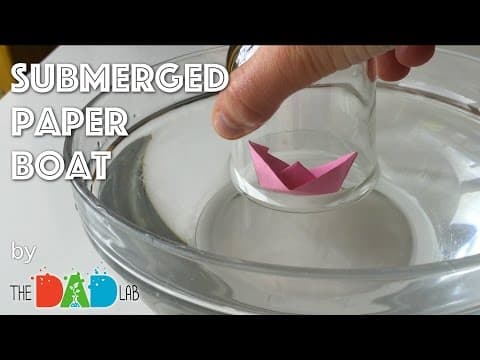 Submerged paper boat