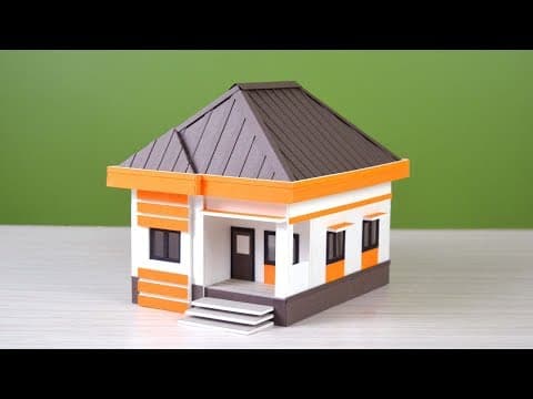 how to make a beautiful house from foam board ( with dimensions)
