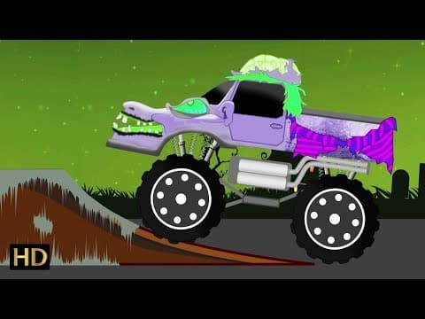 Monster truck car wash - scary car wash halloween