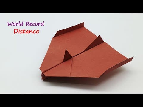How To Make a Sky King paper Airplane That Fly - World Record For Distance