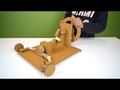 ultimate science project / making completely working cardboard steering mechanism of a car