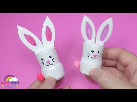 Easter Bunny Cork Craft - Best of Waste Easter Craft