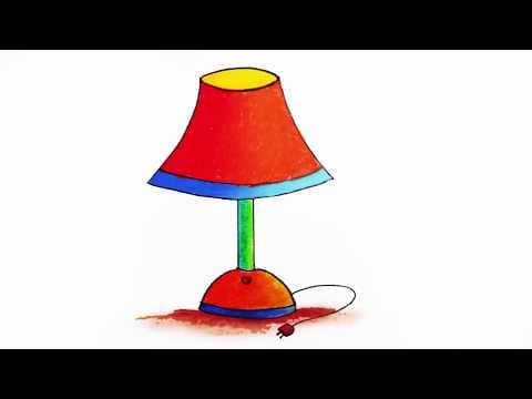 How to Draw a Table Lamp Step by Step, table lamp drawing