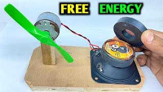 How to make Free Energy with Magnet and Dc motor | Homemade magnet generator | Science project