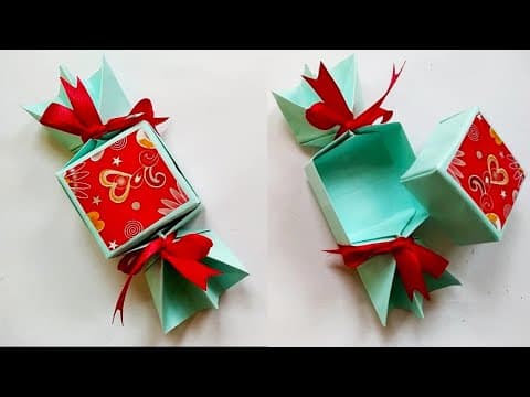 Paper gift box making without glue