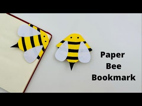 DIY Paper Bee Corner Bookmark!!! Paper Crafts For School / Origami Bookmark / Paper Craft /Honey Bee